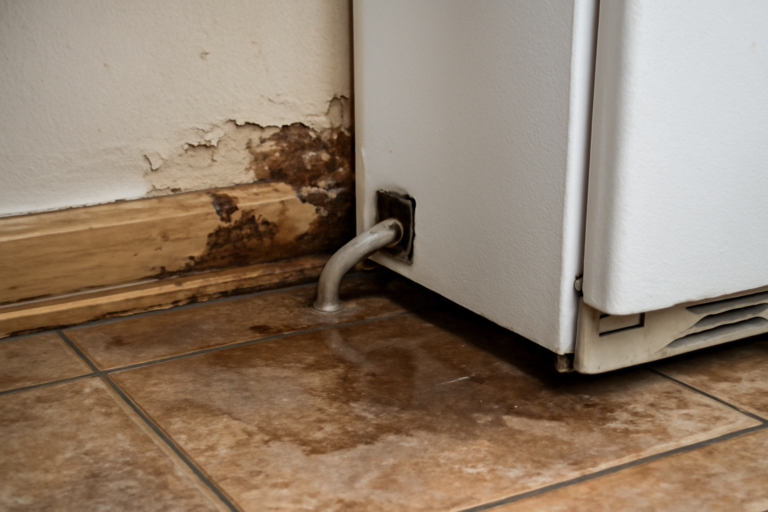 Refrigerator Water Line Leak Removal